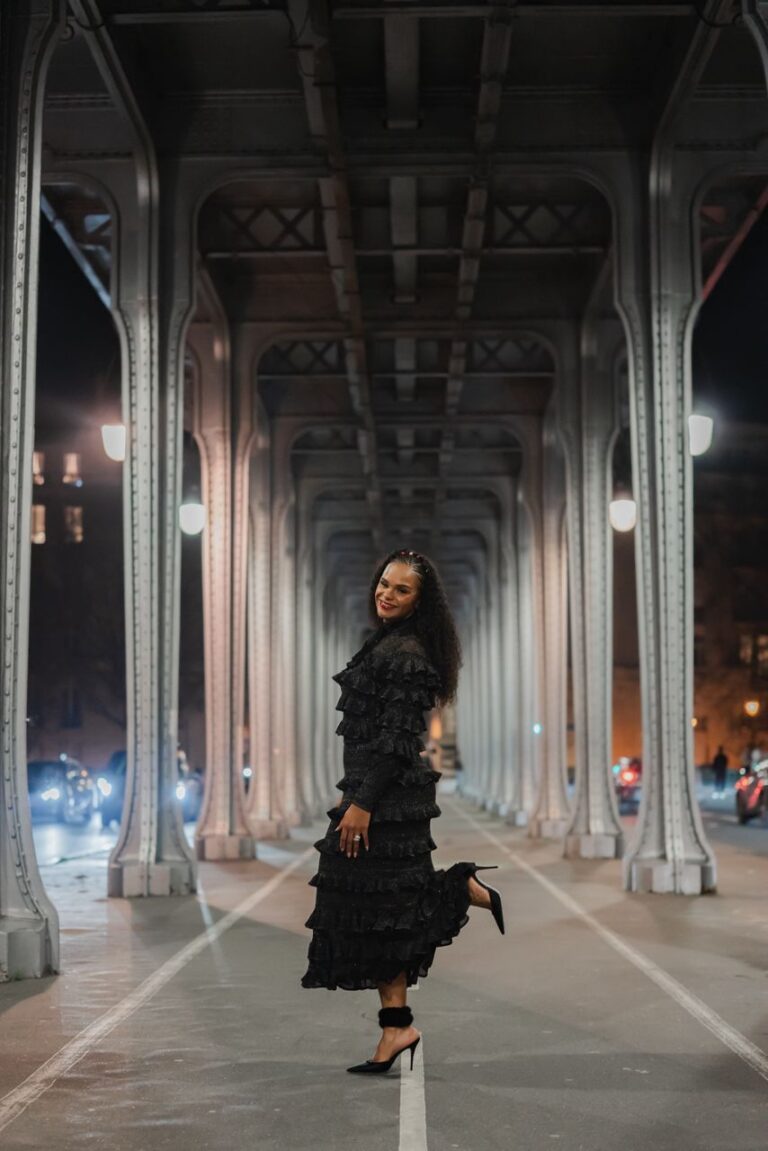 eya Mnangagwa on a Paris bridge at night, reflecting on faith and fashion