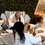 the prayer circle at the first Her Secret Place retreat.